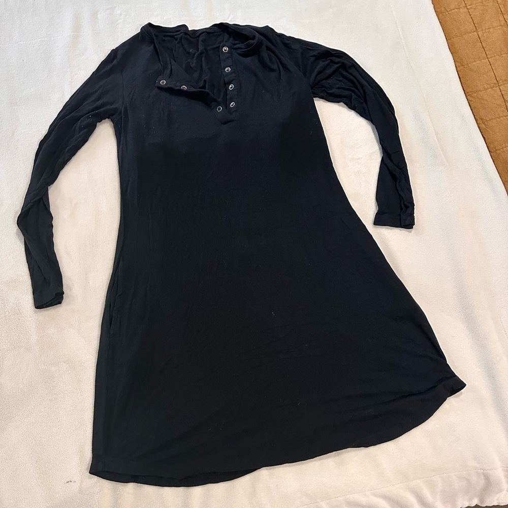 Ribbed Bamboo Maternity & Nursing Nightgown
